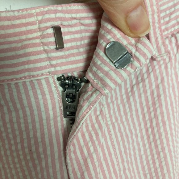 Vintage Ralph Lauren Rugby Seersucker Shorts Mens 32 Mens Pink Stripe Cotton - Picture 7 of 9